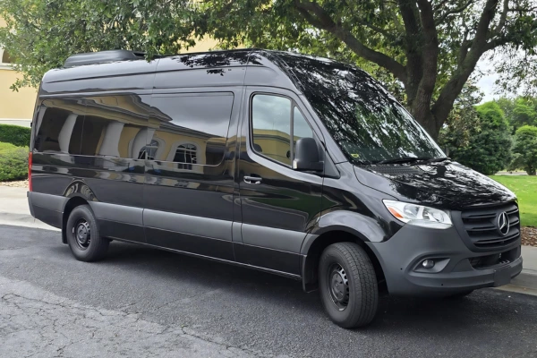 Black Mercedes Sprinter Van